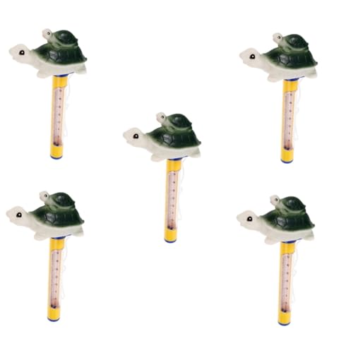 ifundom 5 Stück Schwimmendes Poolthermometer Form Schildkröte Präzises Wasserthermometer für Teich Badewanne und Schwimmbad Celsius und Fahrenheit Langlebig und Sicher von ifundom