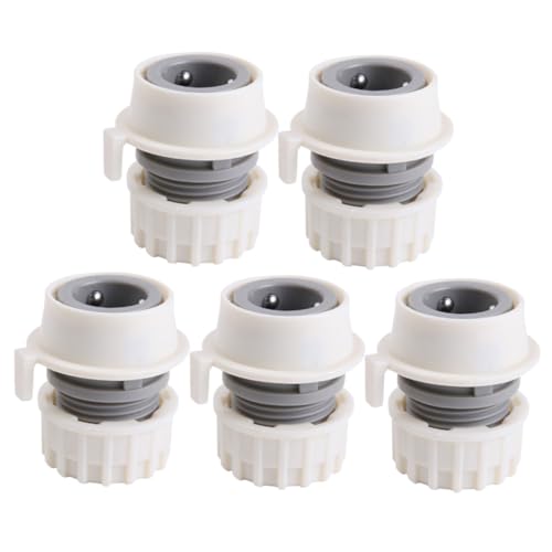 ifundom 5 Stück Teiliges Schnellanschluss Wasserhahn Schlauchverbinder Waschmaschinen Anschlussadapter Dichtungsfest Langlebig für Waschmaschine und Außenwasserhahn von ifundom