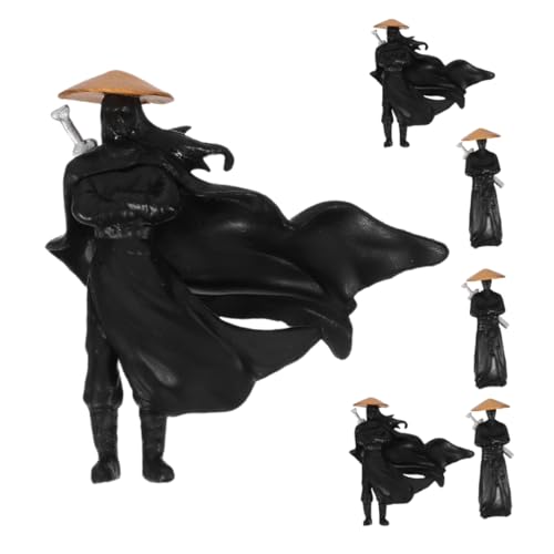ifundom 6 Stück Miniatur Figurinen Antiker Chinesischer Krieger Japanische Schwertkrieger Statue für Garten Dekoration Bonsai Mikrolandschaft DIY Projekte von ifundom