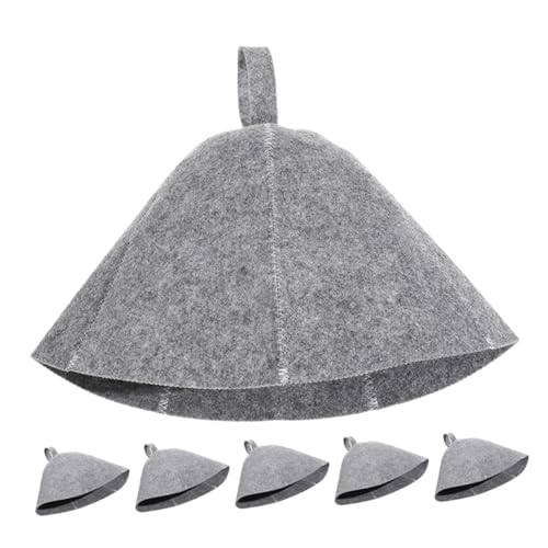 ifundom 6 Stück Teiliges Filz Saunahut Dickes Atmungsaktives und Schweißabsorbierendes Material Hitzeisolierende Kopfbedeckung für Frauen Schutz bei Hohen Temperaturen Sauna von ifundom
