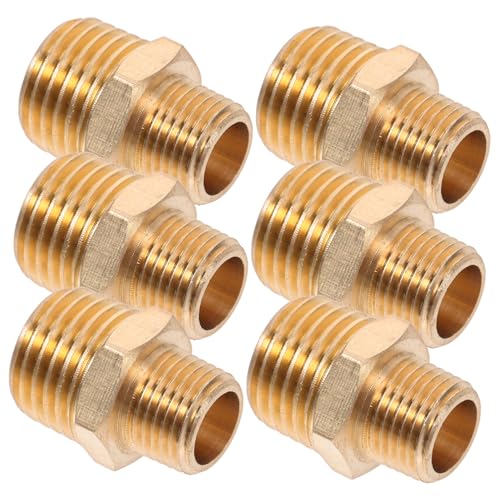 ifundom 6 Stück Teiliges Kupfer Rohrverbinder bis Außengewinde Adapter für Schlauchanschluss Langlebig Vielseitig Einsetzbar Installieren Dichtungsarmer Übergangsadapter für Rv Sanitär von ifundom