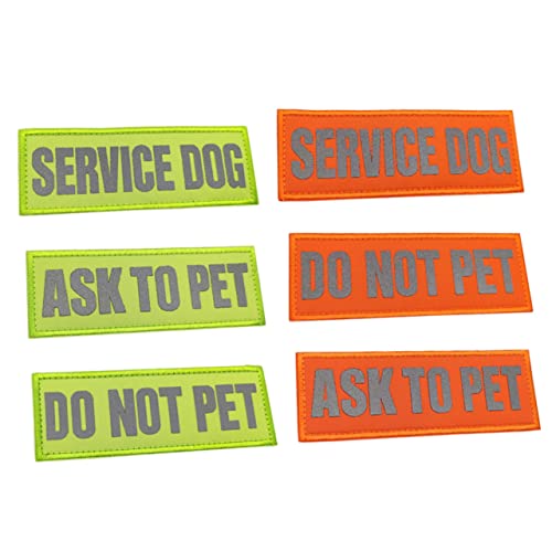 ifundom 6 Stück Teiliges Reflektierendes Service hundepatch Strapazierfähigem Nylon mit Selbstklebenden Aufnähern für Hundegeschirr Modisch Hautfreundlich und Leicht Anbringbar von ifundom
