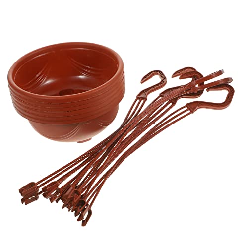 ifundom 6stücke Hängende Blumentöpfe Für Pflanzen Wasserdichtes Kunststoffdesign Für Orchideen Und Sukkulenten Für Balkon Garten Und Innenräume von ifundom