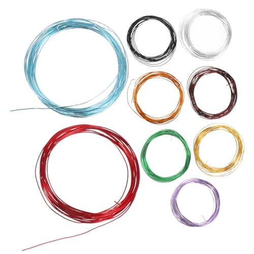 ifundom 9Roll Anodisierter Aluminium-draht Farbiges Bonsai-formungsdraht Outdoor-pflanzen Langlebig Flexibel für Innovatives Baumtraining und Gartenkunst von ifundom