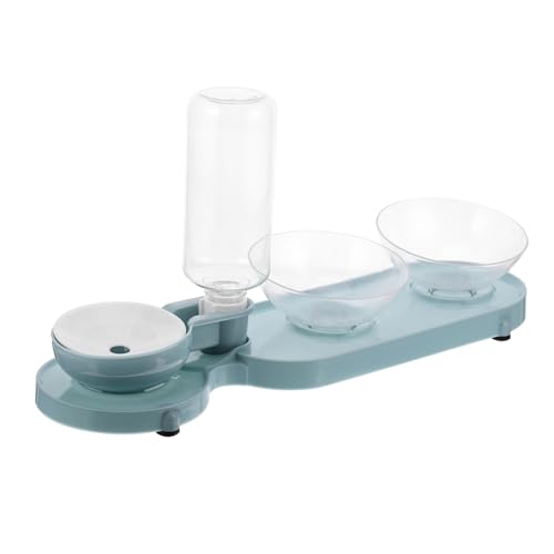 ifundom Automatischer Katzenfutterspender Geneigten Doppelschalen Großer Transparenter Trinknapf Katzensicherer Neigungsnapf Leicht zu Reinigen und Langlebig Blau ifundom Automatischer Katzenfutterspender Geneigten Doppelschalen Großer Transparenter Trinknapf Katzensicherer Neigungsnapf Leicht zu Reinigen und Langlebig Blau von ifundom