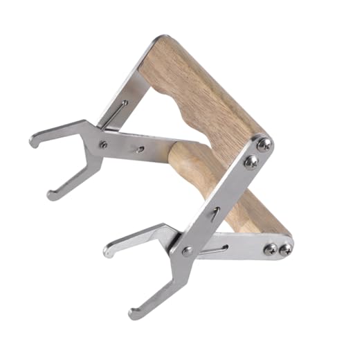 ifundom Bee Hive Frame Holder mit Holzgriff Stahlrahmen Greifer für Effizientes und Schutz der Bienenstöcke Imkereibedarf Werkzeug für Entnehmen der Rahmen von ifundom