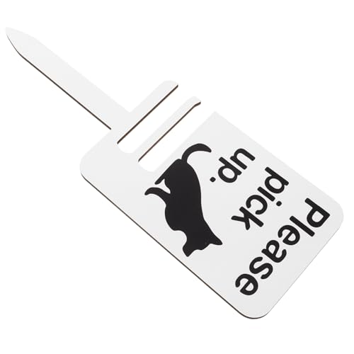 ifundom Bitte Aufsammeln Hundekot Schild mit Erdspieß Holz Gartenschild Haustier Hundeklo Hinweis Wetterfestes Garten Dekoration Freundliche Erinnerung zur Sauberkeit im Außenbereich von ifundom