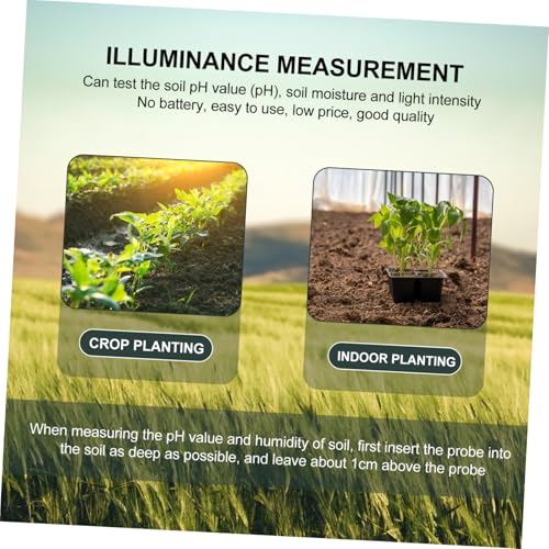 ifundom Bodentester mit Zeiger Ph Feuchtigkeits Lichtmessung Langlebiges Soil Testing zubehör für Garten Topfpflanzen und Gewächshaus Schnelle und Präzise Analyse von ifundom