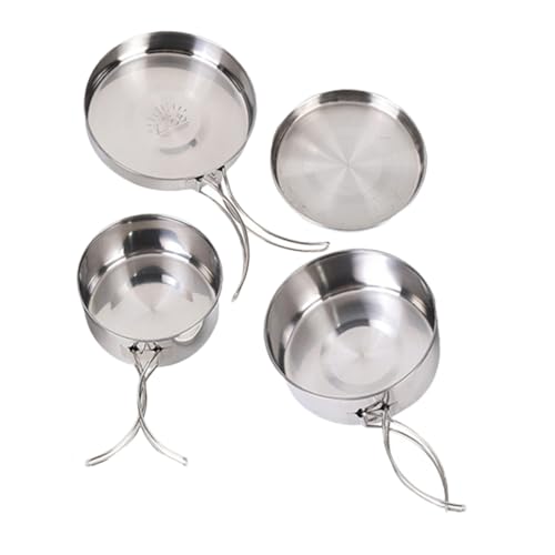 ifundom Camping Kochgeschirr Set Teilig Langlebiges Outdoor Kochgeschirr für Personen Leichtes Camping Topf Pfannen Set Robust Einfach zu Reinigen für Wandern Picknick ifundom Camping Kochgeschirr Set Teilig Langlebiges Outdoor Kochgeschirr für Personen Leichtes Camping Topf Pfannen Set Robust Einfach zu Reinigen für Wandern Picknick von ifundom