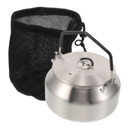 ifundom Camping Wasserkocher Edelstahl Kessel Winddicht Outdoor Reise Wasserkessel Kompakt Leicht Für Gas Induktion Elektrische von ifundom
