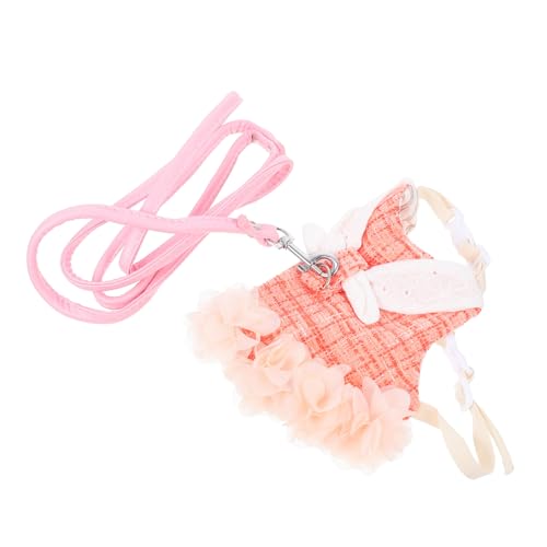 ifundom Dekoratives Kaninchen Geschirr Leichtes Hasengeschirr mit Modischem Bunny Dress Komfortabel und Verstellbar für Kleine Haustiere für und Besondere Anlässe Orange S von ifundom