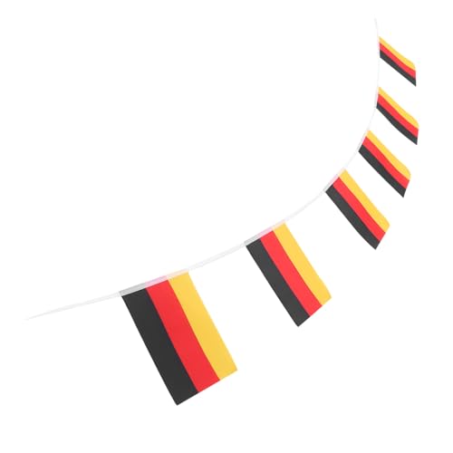 ifundom Deutschland Flaggen-Girlande Mini-Fahnen Leichte Faltbare Deutschlandfahnen Banner für Partydeko Sportveranstaltungen Balkon Innenraum-Dekoration ifundom Deutschland Flaggen-Girlande Mini-Fahnen Leichte Faltbare Deutschlandfahnen Banner für Partydeko Sportveranstaltungen Balkon Innenraum-Dekoration von ifundom