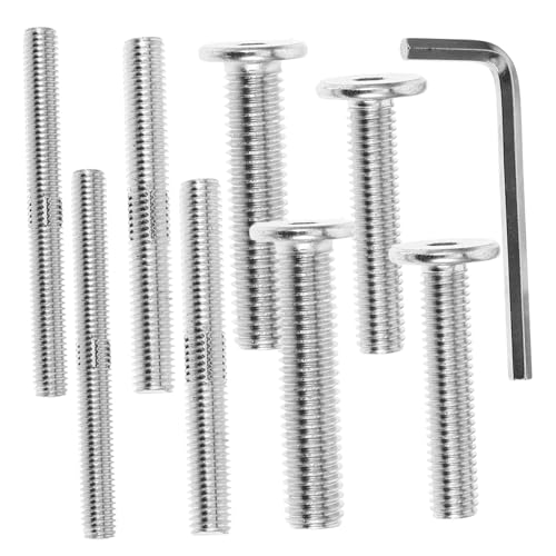 ifundom Doppelend Gewindebolzen aus Vollgewinde mit Innensechskant Schlüssel für Kratzbaum Langlebig Robust Schnelles Befestigen von ifundom