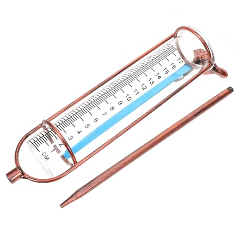 ifundom Ersatz Regenmesser Glasröhrchen mit Dichtungsgummi Wetterfester Messbecher für Garten Außenbereich Stabile Messung und Design von ifundom