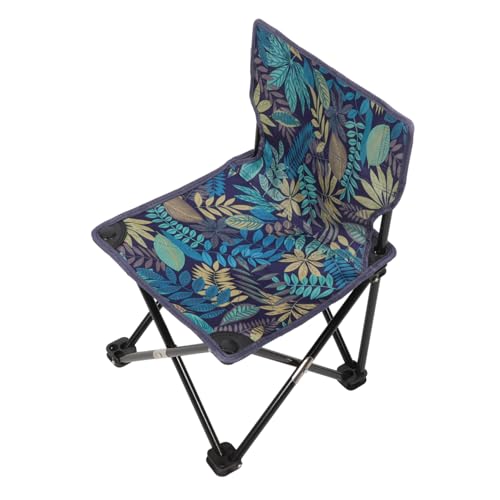ifundom Faltbarer Campingstuhl Klappstuhl Leicht Tragbar Outdoor Angelstuhl mit Stahlrahmen und Oxford Kompakt für Garten Angeln und Kleines Modell Blau von ifundom