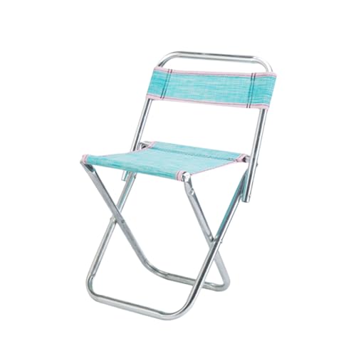ifundom Faltbarer Campingstuhl mit Rückenlehne Leichter Edelstahl Klappstuhl Tragbarer Outdoor Angelhocker für Wandern Angeln Reisen Ultraleichtes Design Farbe Zufällig Zufällige Farbe von ifundom