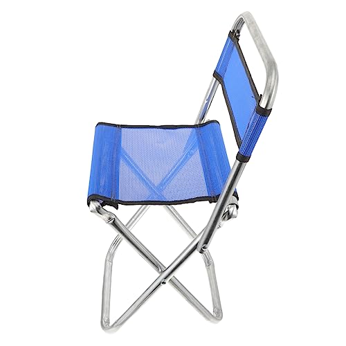 ifundom Klappbarer Campingstuhl Tragbar Für Angeln Wandern Reisen Gartenarbeit Leicht Robust Mit Metallhalterung Und Netzgewebe Outdoor-Stuhl Kleiner Klappstuhl von ifundom