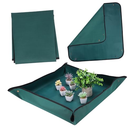 ifundom Familien Gartenmatte Indoor Umtopfmatte Platzsparend Einfach zu Reinigen Lagern für Pflanzenpflege und Gartenarbeitopp Bag von ifundom