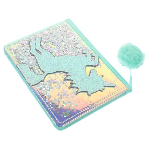 ifundom Fluffy Einhorn Notizbuch Grün Plüsch Hardcover Liniert Schüler Tagebuch Journal Büro Schreibheft von ifundom