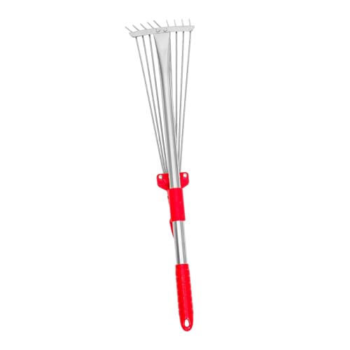 ifundom Gartenrechen Verstellbarer und Leichter Gartenrechen für Laub und Sträucher Ergonomisches Design zur Reduzierung von Handermüdung für Gartenliebhaber ifundom Gartenrechen Verstellbarer und Leichter Gartenrechen für Laub und Sträucher Ergonomisches Design zur Reduzierung von Handermüdung für Gartenliebhaber von ifundom