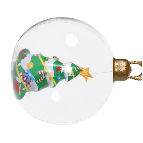 ifundom Giant Inflatable Christmas Ball Ornament mit integriertem Gestänge Langlebiges PVC Schnelles Aufblasen Platzsparend für Outdoor Garten Tür Party Winterliche Weihnachtsdekoration von ifundom