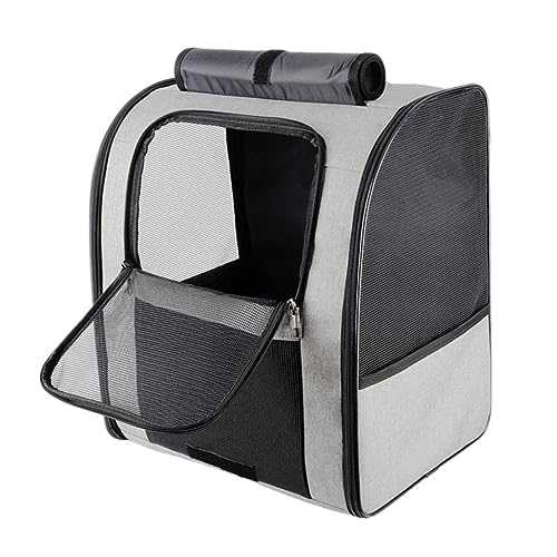 ifundom Großer Kapazitäts Katzenrucksack mit Atmungsaktivem Design und Seitlichen Taschen Tragbare Schultertasche für Outdoor Katzen Stabiler Transportbeutel für Kleine Haustiere von ifundom