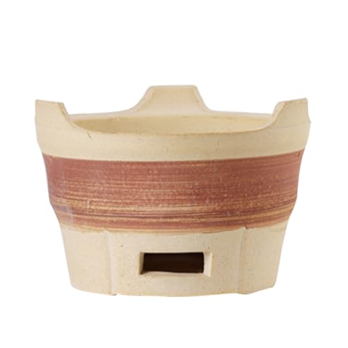 ifundom Großer Outdoor-holzkohlegrill Keramik-grillofen Vielseitiger Bbq-kohlegrill Camping-kochofen mit Luftzirkulation und Grillrost für Picknick und Garten von ifundom