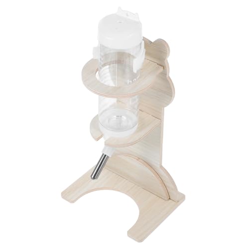 ifundom Hamster Trinkflasche Ständer aus Holz Minimalistischer Wasserflaschenhalter für Kleine Haustiere Wie Hamster und Mäuse Passend Platzsparend und Elegant für Kleintierkäfige von ifundom