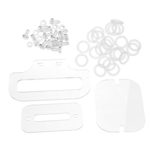 ifundom Hamsterkäfig Zubehör DIY Transparent Schrauben und Schraubenzubehör mit Fixierungsplatten Dichtungen für Kleine Haustiere und Zwerghamster von ifundom