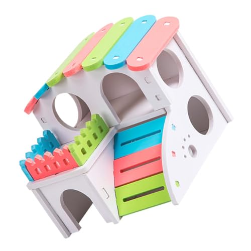 ifundom Hamster House Abnehmbares Holz-Nest Für Kleintiere DIY Hamsterhaus Mit Spielmöglichkeiten Für Zwerghamster Mäuse Und Igel Handgefertigt Aus Natürlichem Holz ifundom Hamster House Abnehmbares Holz-Nest Für Kleintiere DIY Hamsterhaus Mit Spielmöglichkeiten Für Zwerghamster Mäuse Und Igel Handgefertigt Aus Natürlichem Holz von ifundom