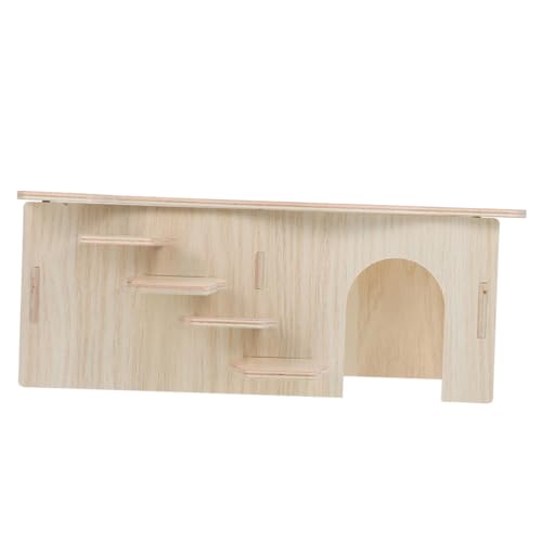 ifundom Holz Hamsterhaus mit Rutsche Mehrstöckiges Kleintierversteck für Meerschweinchen und Hamster Glatte Oberfläche Bequemer Schlaf und Spielplatz Vielseitiges Nagerzubehör für ifundom Holz Hamsterhaus mit Rutsche Mehrstöckiges Kleintierversteck für Meerschweinchen und Hamster Glatte Oberfläche Bequemer Schlaf und Spielplatz Vielseitiges Nagerzubehör für von ifundom