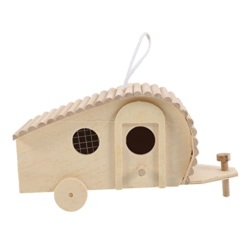 ifundom Holz Vogelhaus mit Aufhängung Nistkasten für Kleine Naturholz Dekoration für Garten und Innenräume Haustier für Singvögel ifundom Holz Vogelhaus mit Aufhängung Nistkasten für Kleine Naturholz Dekoration für Garten und Innenräume Haustier für Singvögel von ifundom