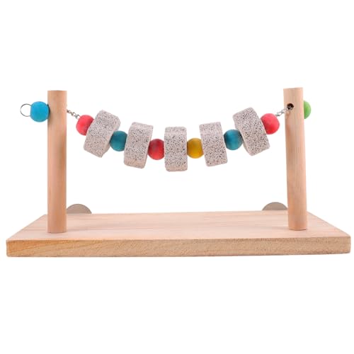 ifundom Vogel Kauspielzeug für Sittiche und Hamster Holz Sitzstange Papagei Spielzeug mit Plattform Langlebig und Kreativ für Vogelkäfige ifundom Vogel Kauspielzeug für Sittiche und Hamster Holz Sitzstange Papagei Spielzeug mit Plattform Langlebig und Kreativ für Vogelkäfige von ifundom