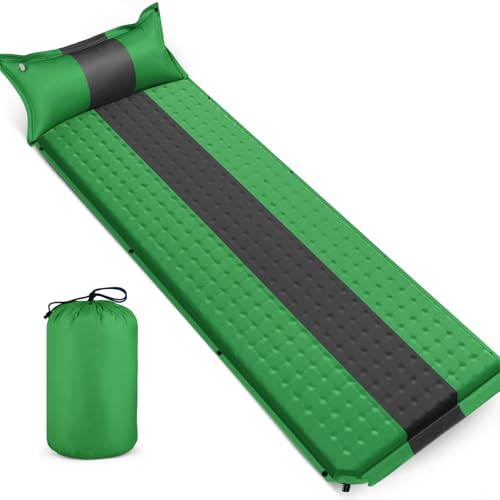ifundom Isomatte Selbstaufblasend für Camping, Verdicktes Aufblasbare Matratze mit Eingebauter Fußpresse Pumpe & Kissen, Isomatte Selbstaufblasend für Outdoor, Camping, Wandern & Bikepacking ifundom Isomatte Selbstaufblasend für Camping, Verdicktes Aufblasbare Matratze mit Eingebauter Fußpresse Pumpe & Kissen, Isomatte Selbstaufblasend für Outdoor, Camping, Wandern & Bikepacking von ifundom