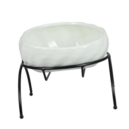 ifundom Keramik Futternapf mit Eisenrahmen Erhöhter Katzennapf und Hundeschale Rutschfestes Design Leicht zu Reinigen Wassernapf für Haustiere Angenehmes Fressen Frei von Nackenbelastung ifundom Keramik Futternapf mit Eisenrahmen Erhöhter Katzennapf und Hundeschale Rutschfestes Design Leicht zu Reinigen Wassernapf für Haustiere Angenehmes Fressen Frei von Nackenbelastung von ifundom