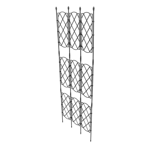 ifundom Metall Gartenpflanzenständer Verstellbar Stabiles Klettergerüst Rankhilfe für Kletterpflanzen Himbeeren Staudenhalter Gartenspalier Langlebig Robust für Innen und Außen von ifundom