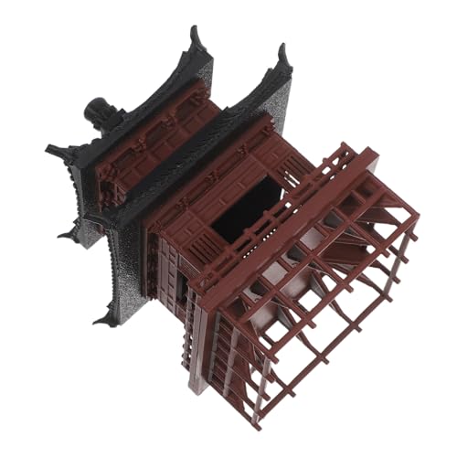 ifundom Miniatur Pavillon Modell Chinesische Architektur Aquarium Ornament Bonsai Landschaft Deko Kunststoff Langlebig Traditionelles Design Vielseitig für Garten Terrarium Innenbereich von ifundom