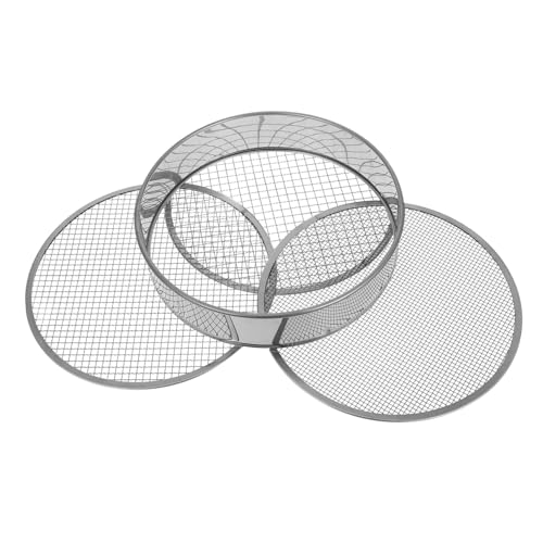 ifundom Multi Use Garten Bodensieb Set Sieb mit Durchmesser zum Filtern von Erde und Handgehaltenes Sifter Werkzeug für Gartenarbeit von ifundom