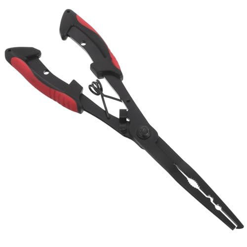 ifundom Multifunktionale Angelzange Edelstahl Eagle Nose Design für Sicheres Hakenlösen Robust für Süßwasser Vielseitiges Outdoor Survival Werkzeug Rot von ifundom