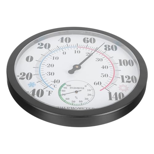 ifundom Multifunktionales Wand hygrometer mit Thermometer Batteriefrei Präzise Messung von Temperatur und Luftfeuchtigkeit Geeignet für Innen Außenbereiche für Garten Büro Werkstatt und von ifundom