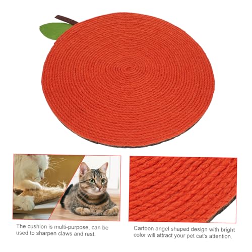 ifundom Niedliche Katzen Kratzmatte in Orange Form Kratzbrett und Schlafmatte Katzenbett und Krallenschleifer für Aktives und Möbel Schutz Hautfreundlich und Robust von ifundom