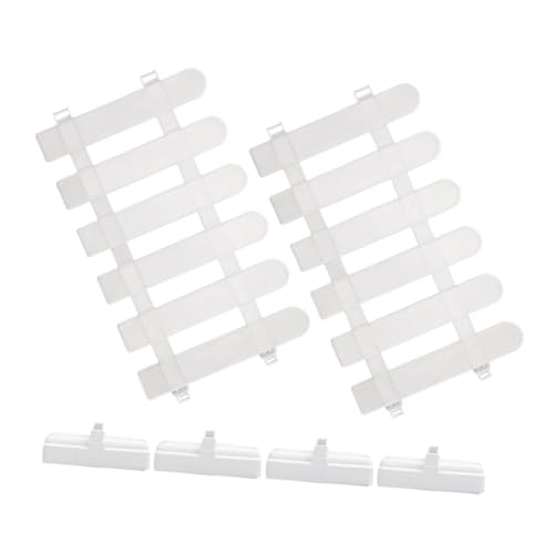 ifundom PVC Gartenzaun Beeteinfassung PVC für Garten und Blumenbeete Langlebig und Leicht Zaun und Rechteckige Bodenplatten von ifundom