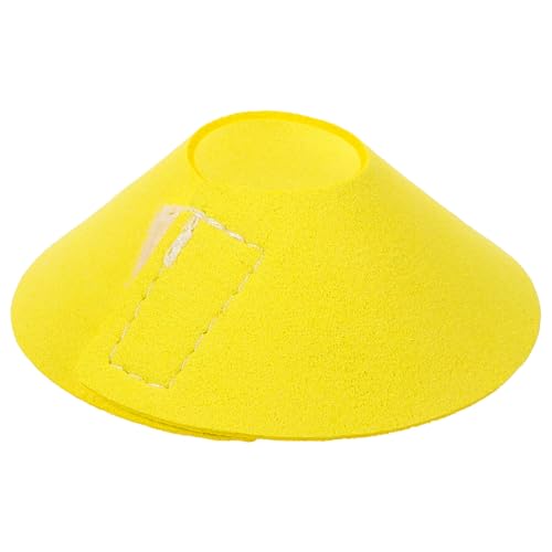 ifundom Papagei Halskrause Schutzkragen aus Leichtem Mikrofaser Verstellbarer Atmungsaktiver Vogel Halskegel für Genesung nach Verletzung Verhindert Beißen und Kratzen Süßes Design S Gelb von ifundom