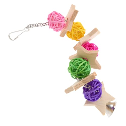 ifundom Papageien Kauspielzeug aus Holz Leichtes Foraging Hanging Toy mit Dekorativem Design Sicher für Vogelarten Einfach zu Befestigen im Käfig oder Transportbox Langlebiges ifundom Papageien Kauspielzeug aus Holz Leichtes Foraging Hanging Toy mit Dekorativem Design Sicher für Vogelarten Einfach zu Befestigen im Käfig oder Transportbox Langlebiges von ifundom