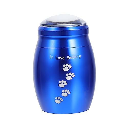 ifundom Pet Cremation Urne Blau Kleine Einäscherungsurne für Hundeasche Gedenkdose mit Glatter Oberfläche Tragbare Haustierkremationsurne zur Erinnerung an Geliebte ifundom Pet Cremation Urne Blau Kleine Einäscherungsurne für Hundeasche Gedenkdose mit Glatter Oberfläche Tragbare Haustierkremationsurne zur Erinnerung an Geliebte von ifundom