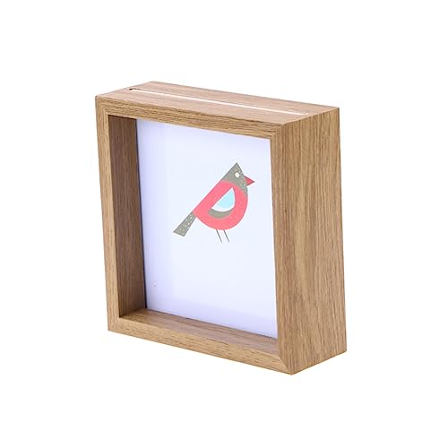 ifundom Holz-fotodisplay 5x5 Im Europäischen Stil Doppelglas Einfach Zu Installierendes von ifundom