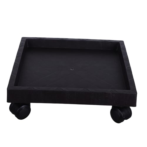 ifundom Pflanzenständerpalette mit Rad für Blumentöpfe Tiefbraun Stabiler Untersetzer für Garten und Wohnraumgestaltung Ästhetisches Design für Natürliche von ifundom