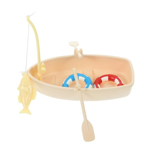 ifundom Plastik Boot Modell Dekoration Leicht und Robust Schwimmendes Aquarium Ornament für Tisch Büro Schlafzimmer Rustikales Design von ifundom