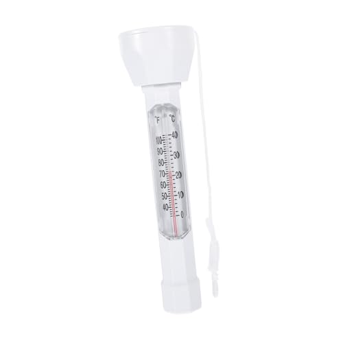 ifundom Pool Schwimmendes Thermometer Genaues Messgerät für Pooltemperatur Spa Hot Tub Teich mit Schnur Langlebig Bruchsicher Duale Anzeige Celsius Fahrenheit Kindersicher Einfach von ifundom
