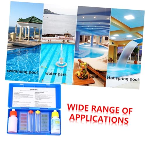 ifundom Pool Test Reagenzset mit Präziser Wasserchemie testlösung für Swimmingpool und Spa Tragbar Einfache Anwendung Misst Ph wert Restchlor Gesamthärte Alkalinität Geeignet für von ifundom